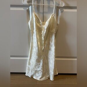 12th Tribe Cream Floral Slip Dress